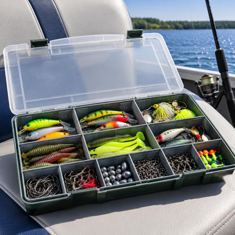 Bowrider Boat Amazing Photo by www.BOWRIDER-BOATS.com — Tackle Storage Tray Box, illustrative boating accessory photo, not an exact listing. Images Created by www.Bowrider-Boats.com
