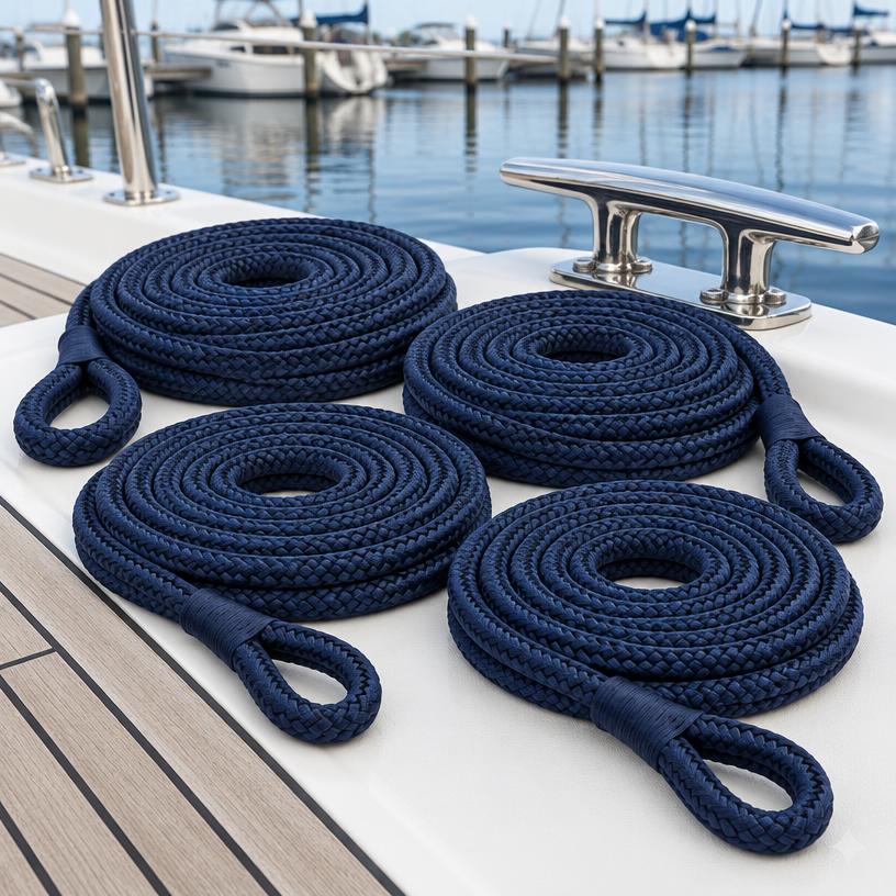 Bowrider Boat Amazing Photo by www.BOWRIDER-BOATS.com — Double-Braided Dock Lines 4-Pack, illustrative boating accessory photo, not an exact listing. Images Created by www.Bowrider-Boats.com