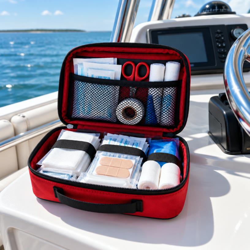 Bowrider Boat Amazing Photo by www.BOWRIDER-BOATS.com — Marine First Aid Kit, illustrative boating accessory photo, not an exact listing. Images Created by www.Bowrider-Boats.com