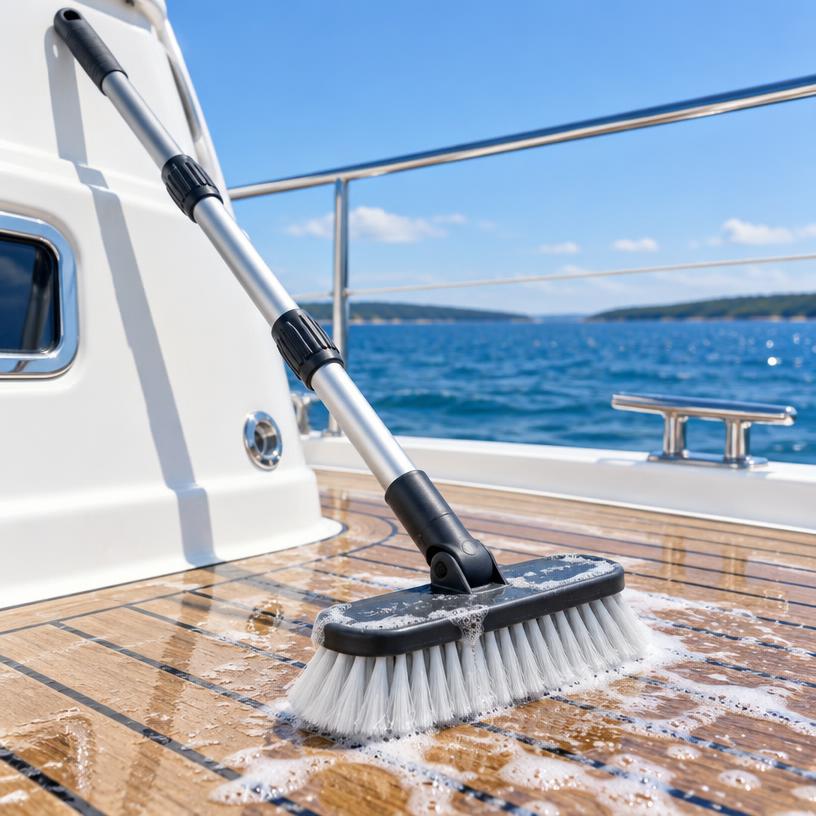 Bowrider Boat Amazing Photo by www.BOWRIDER-BOATS.com — Telescopic Deck Brush, illustrative boating accessory photo, not an exact listing. Images Created by www.Bowrider-Boats.com