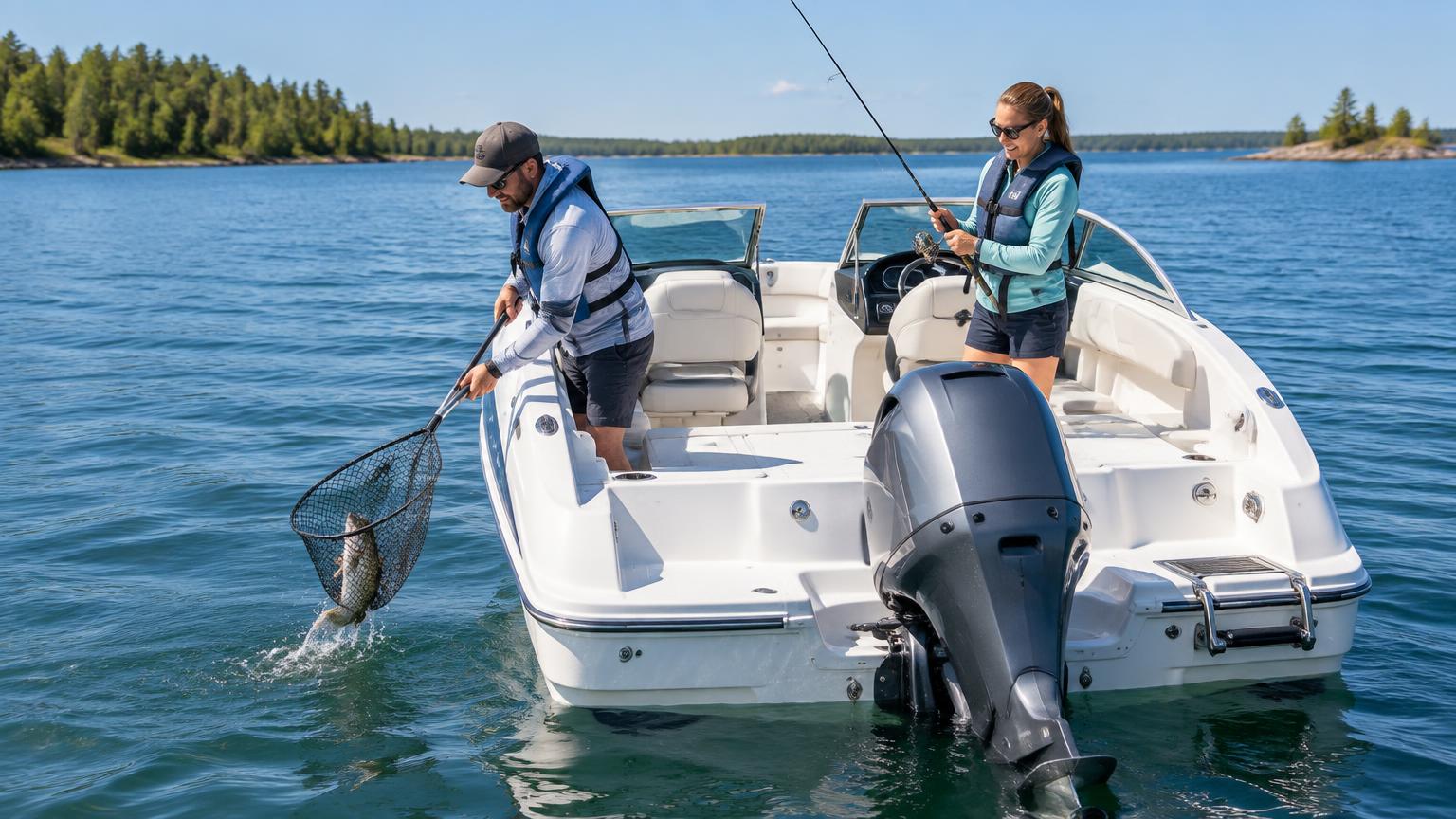 Bowrider Boat Amazing Photo by www.BOWRIDER-BOATS.com — Bowrider Boats for Fishing — Fishing safely from the open bow. Images Created by www.Bowrider-Boats.com