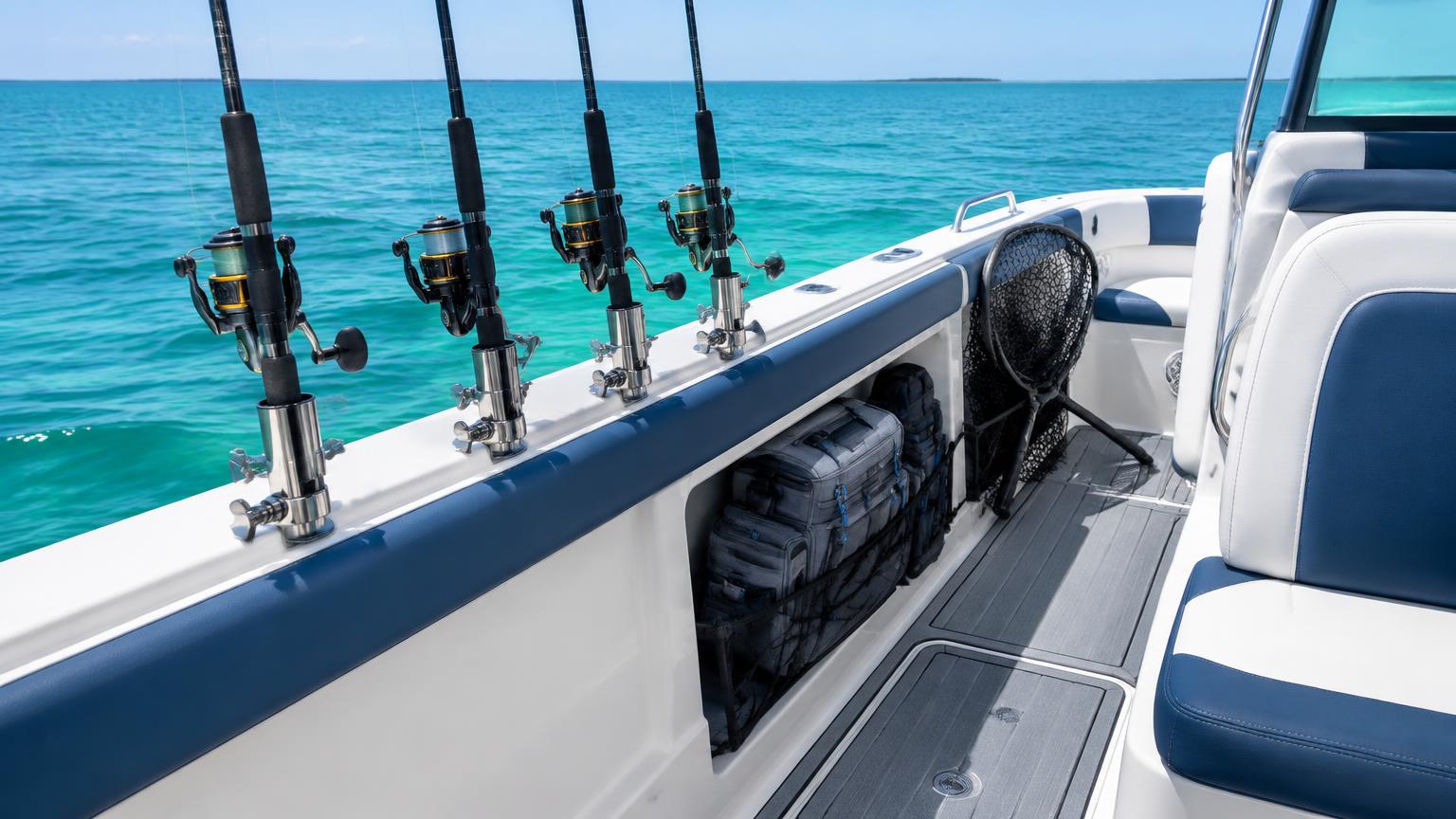 Bowrider Boat Amazing Photo by www.BOWRIDER-BOATS.com — Bowrider Boats for Fishing — Make the stern the main working zone. Images Created by www.Bowrider-Boats.com