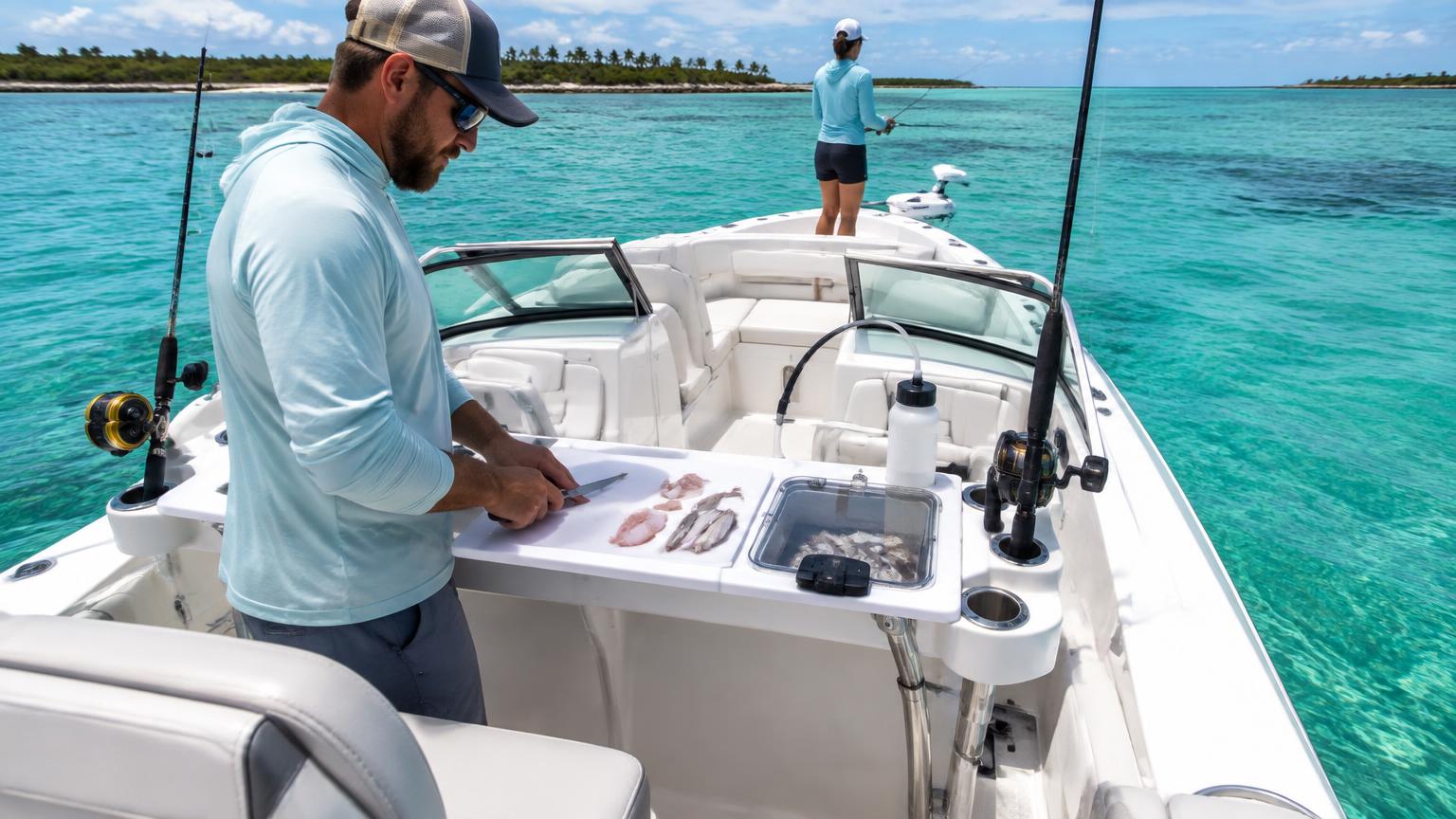 Bowrider Boat Amazing Photo by www.BOWRIDER-BOATS.com — Bowrider Boats for Fishing — Use removable rod holders and protected storage. Images Created by www.Bowrider-Boats.com