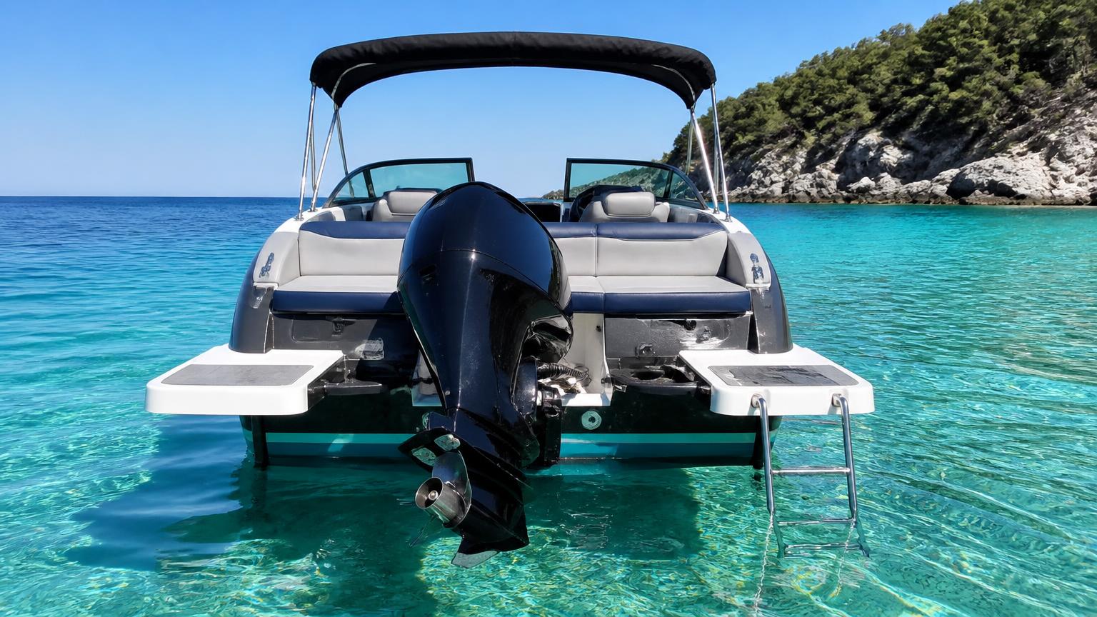 Polycraft 530 Drifter Bowrider Amazing Photo by www.BOWRIDER-BOATS.com — Polycraft 530 Drifter bowrider boat, on the water, 17.4 ft polyethylene hull with outboard propulsion. Images Created by www.Bowrider-Boats.com