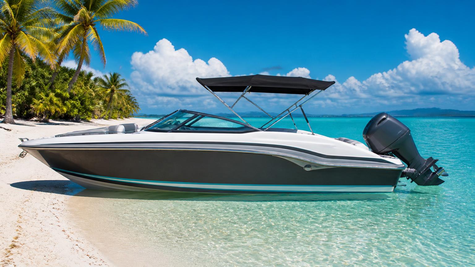 Haines Hunter 585R Bowrider Amazing Photo by www.BOWRIDER-BOATS.com — Haines Hunter 585R bowrider boat, on the water, 19.2 ft fibreglass hull with outboard propulsion. Images Created by www.Bowrider-Boats.com