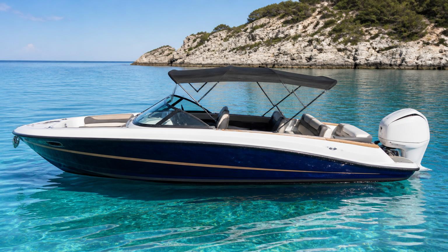 Sea Jay Aluminium Boats Velocity 550 Bowrider Amazing Photo by www.BOWRIDER-BOATS.com — Sea Jay Aluminium Boats Velocity 550 bowrider boat, on the water, 18.0 ft aluminium hull with outboard propulsion. Images Created by www.Bowrider-Boats.com