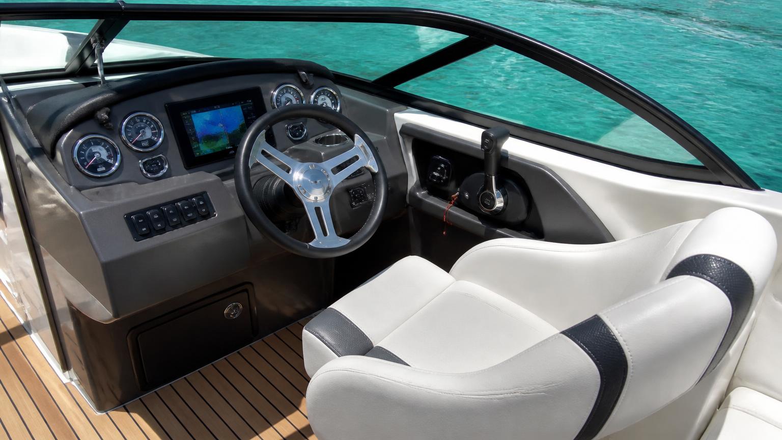 Bayliner VR6 Bowrider Amazing Photo by www.BOWRIDER-BOATS.com — Bayliner VR6 bowrider with wide beam and open bow seating. Images Created by www.Bowrider-Boats.com
