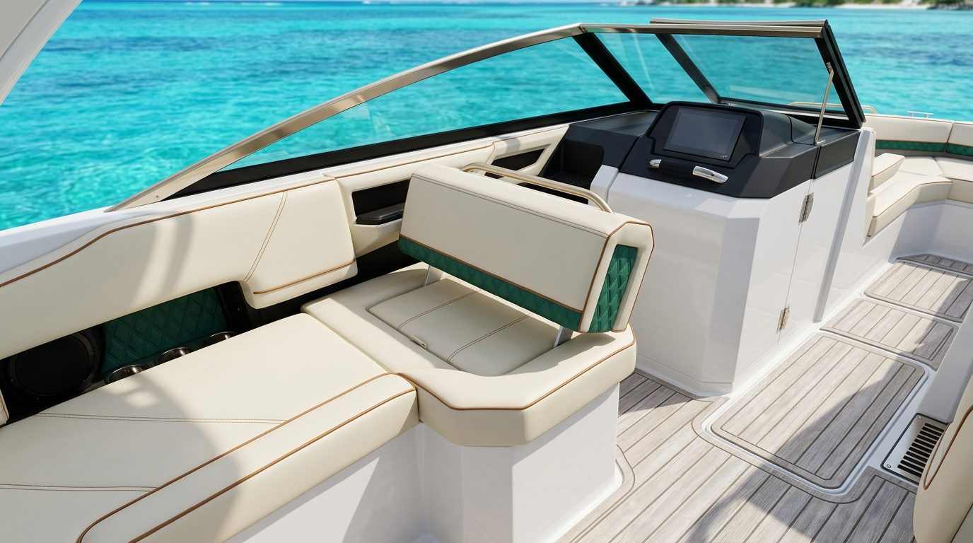 Nautique (Correct Craft) GS20 Bowrider Amazing Photo by www.BOWRIDER-BOATS.com — Nautique (Correct Craft) GS20 bowrider boat, on the water, 20.0 ft fibreglass hull with inboard propulsion. Images Created by www.Bowrider-Boats.com