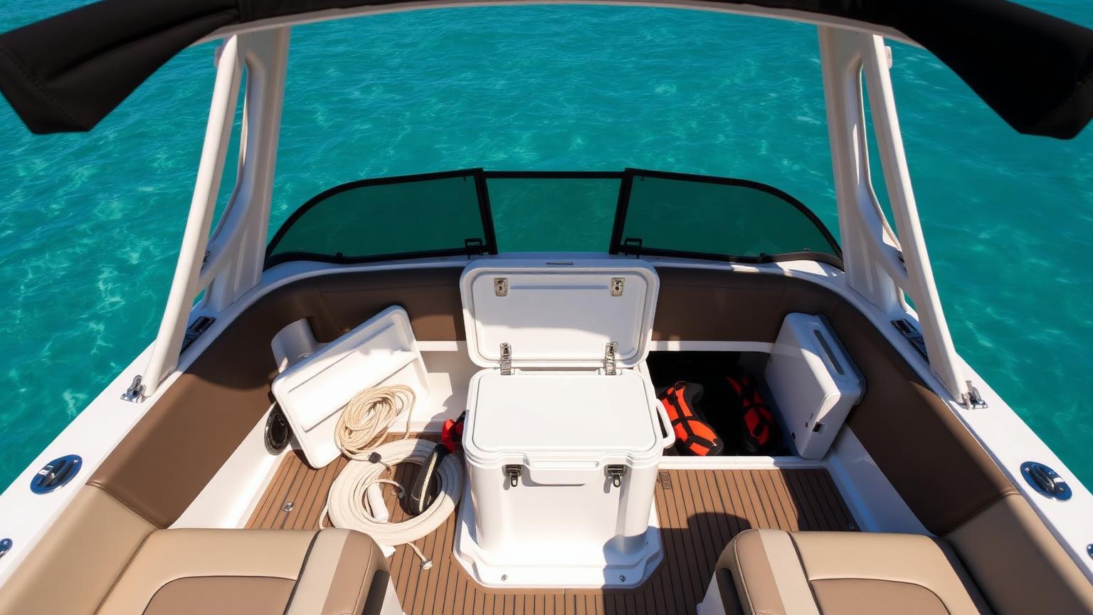 Glastron GT205 Bowrider Amazing Photo by www.BOWRIDER-BOATS.com — Glastron GT205 bowrider with classic sport styling on blue water. Images Created by www.Bowrider-Boats.com