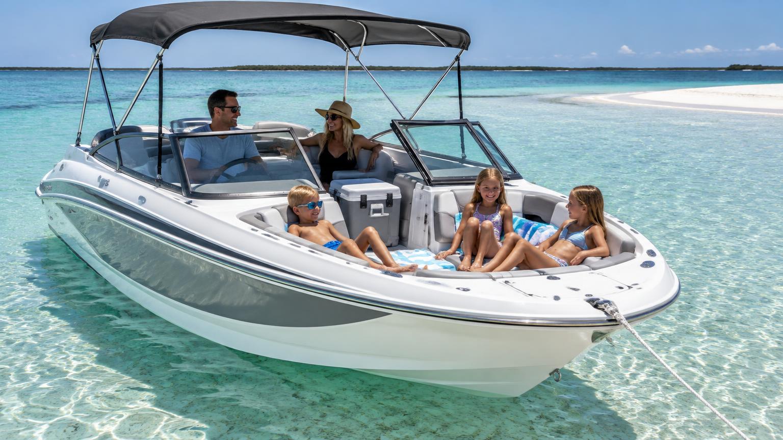 Regal 2000 ES Bowrider Amazing Photo by www.BOWRIDER-BOATS.com — Regal 2000 ES bowrider boat, on the water, 20.0 ft fibreglass hull with outboard propulsion. Images Created by www.Bowrider-Boats.com