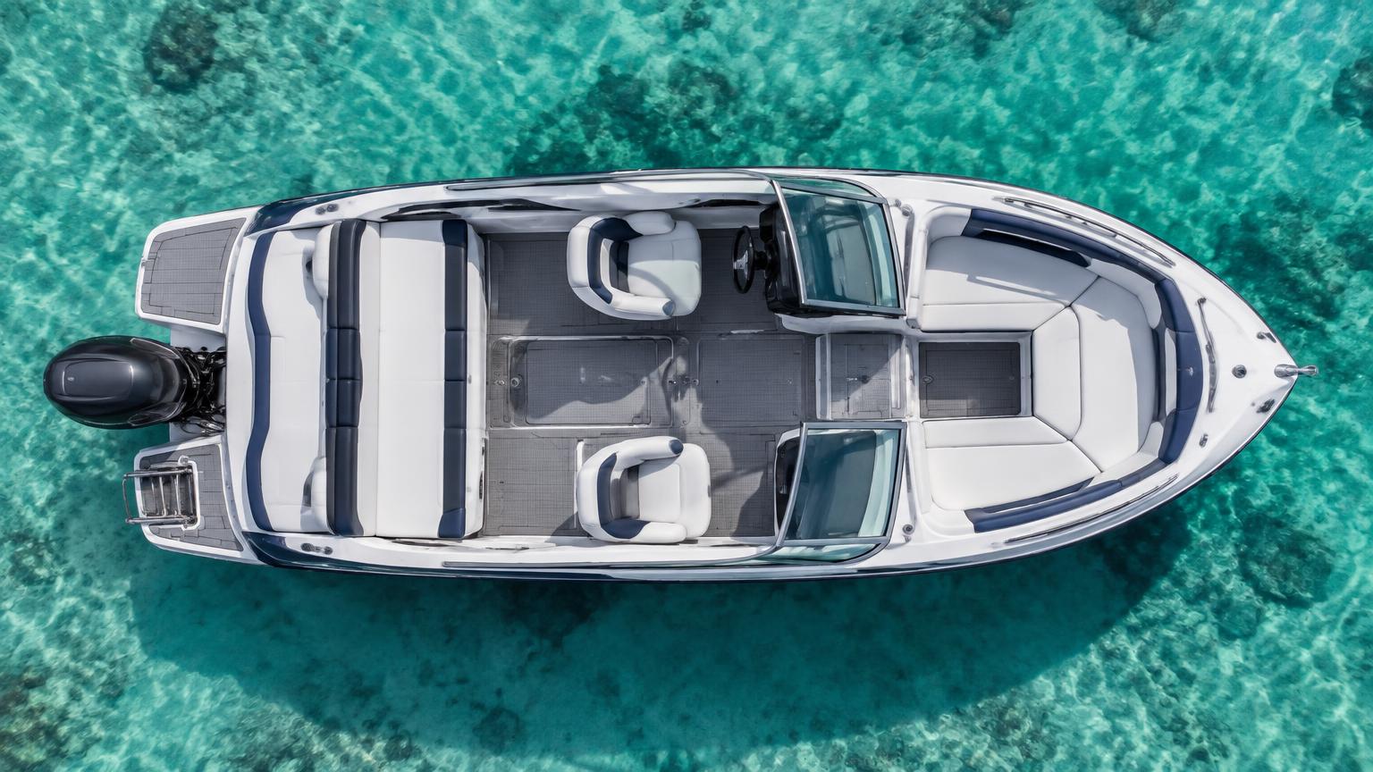 Bryant Boats Surf 210 Bowrider Amazing Photo by www.BOWRIDER-BOATS.com — Bryant Boats Surf 210 bowrider boat, on the water, 21.0 ft fibreglass hull with stern drive propulsion. Images Created by www.Bowrider-Boats.com