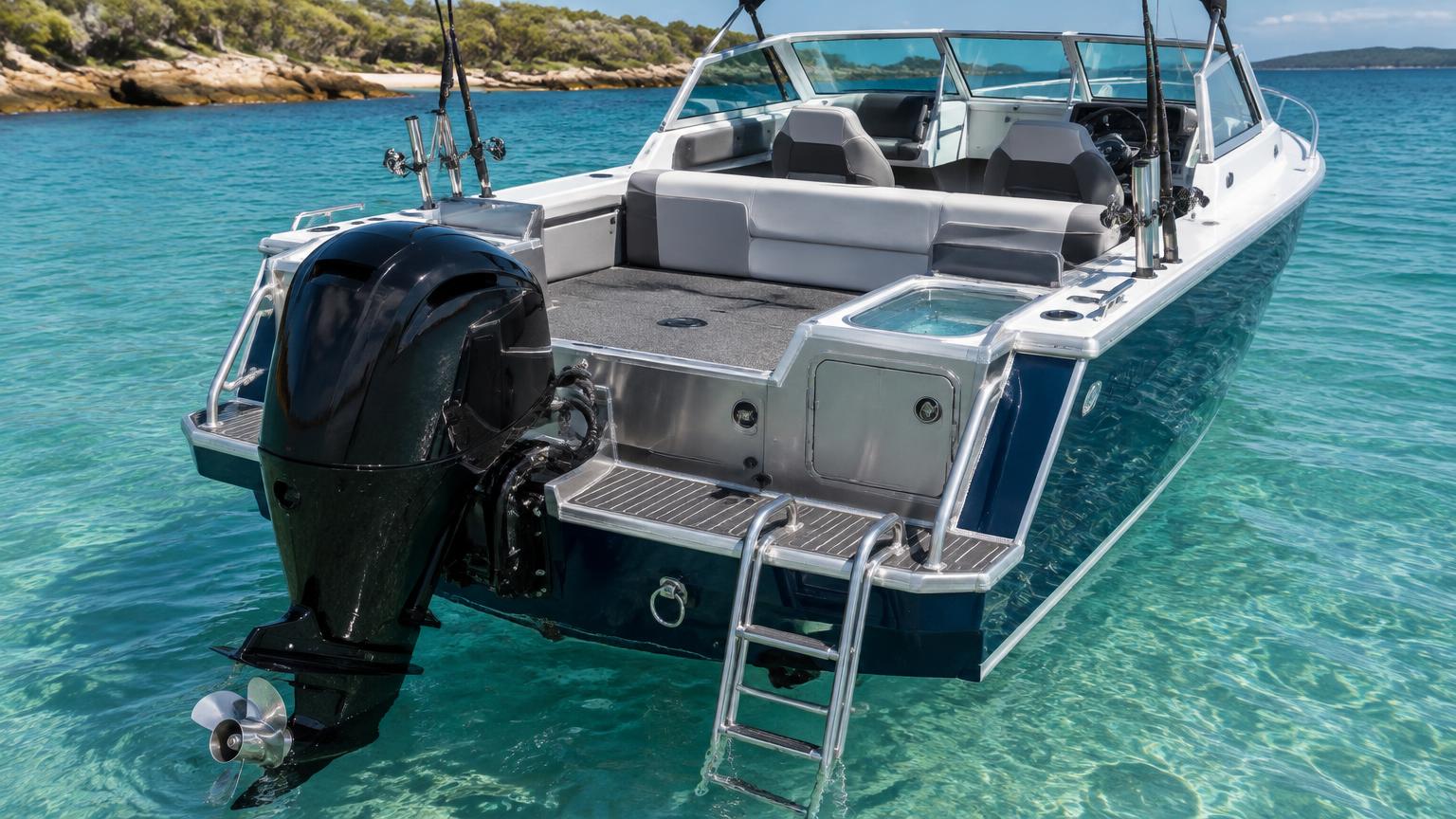 Bar Crusher 670HT Bowrider Amazing Photo by www.BOWRIDER-BOATS.com — Bar Crusher 670HT bowrider boat, on the water, 22.0 ft aluminium hull with outboard propulsion. Images Created by www.Bowrider-Boats.com