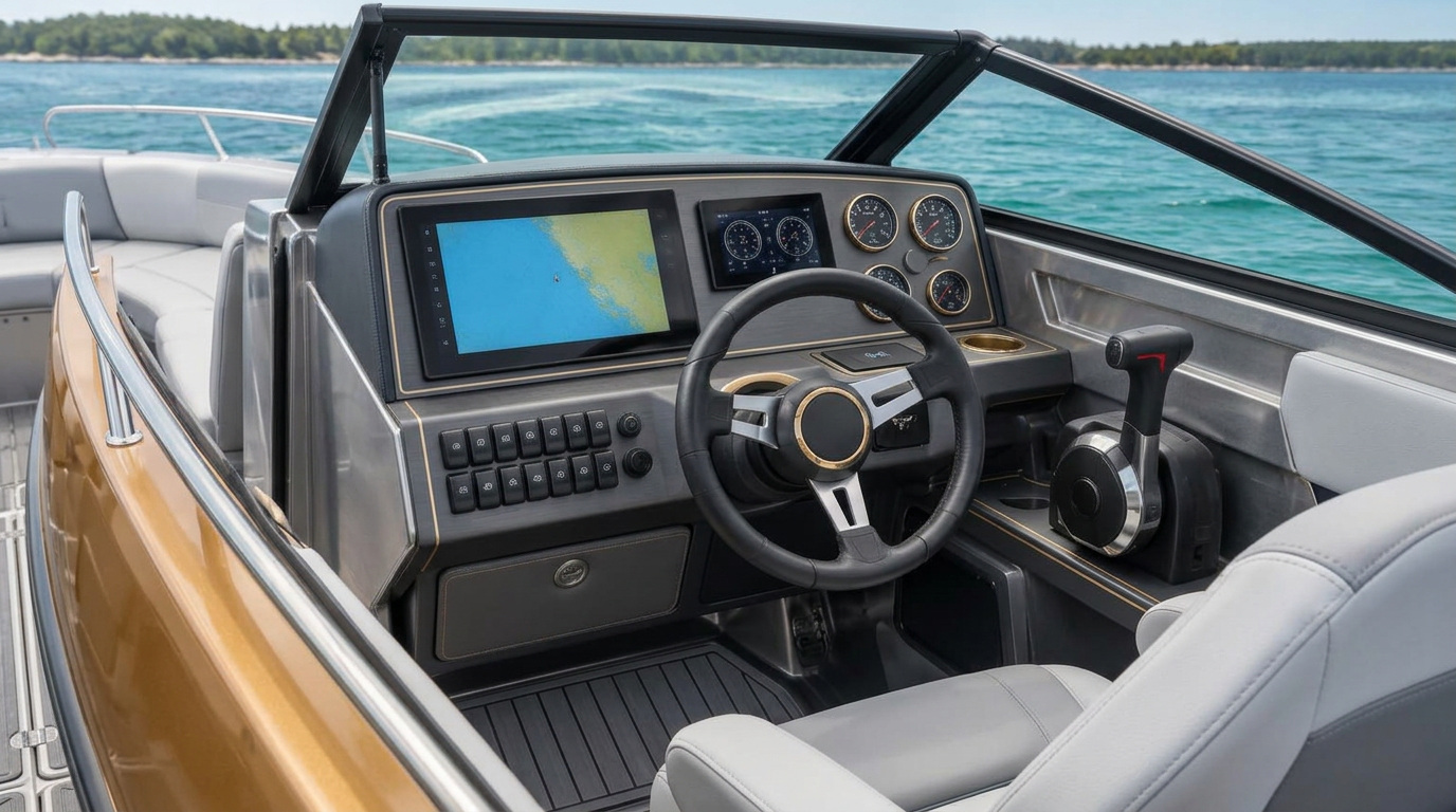 Stabicraft Bowrider Amazing Photo by www.BOWRIDER-BOATS.com — Stabicraft bowrider boat on clear blue water. Images Created by www.Bowrider-Boats.com