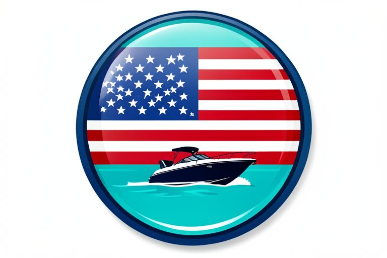 United States Bowrider Amazing Photo by www.BOWRIDER-BOATS.com — United States bowrider boat manufacturing emblem. Images Created by www.Bowrider-Boats.com